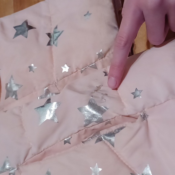Light pink silver stars 🌟 Puffer SIZE 12 - Picture 8 of 8